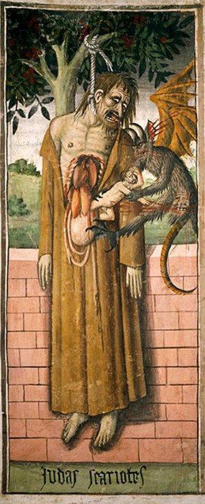 Judas Hanging Himself by Giovanni Canavesio, 1491